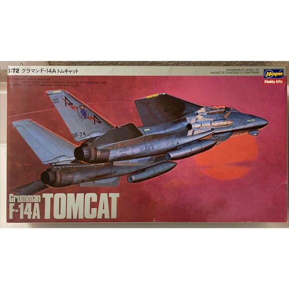 NEW Hasegawa Grumman F-14A Tomcat 1/72 Scale Model Kit Navy Fighter Top Gun 1987 - Picture 1 of 12
